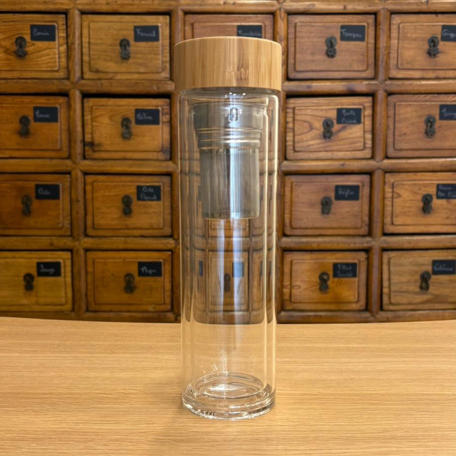 infuseur en verre double paroi