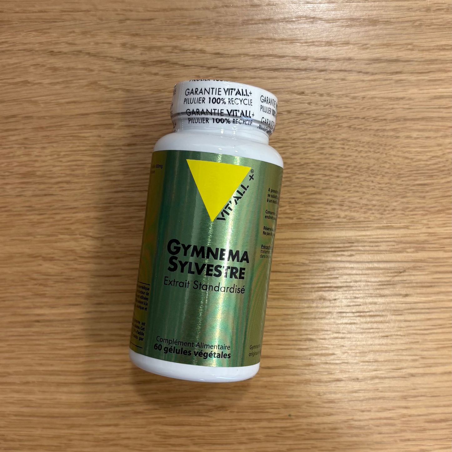 Gymnema Sylvestre Vit'all+ extrait standardisé, pilulier de complément alimentaire en herboristerie, Herboricare