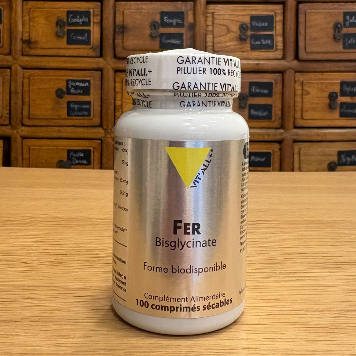 Fer bisglycinate 27 mg VIT'ALL+, 100 comprimés sécables