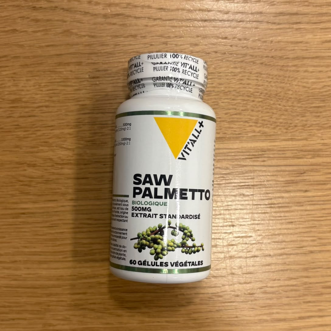 Saw Palmetto BIO 500 mg VIT'ALL+ — confort prostate, 60 gélules