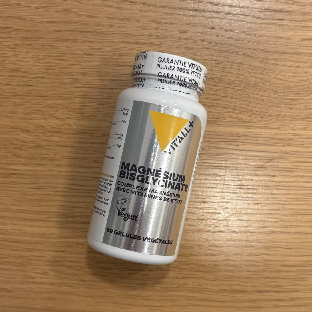 Complexe Magnésium bisglycinate VIT'ALL+ — composition et dosage, 60 gélules