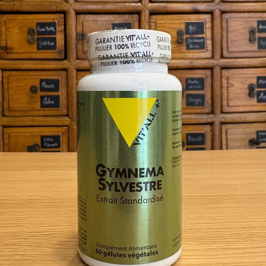 Gymnema Sylvestre Vit'all+ extrait standardisé, pilulier de 60 gélules végétales, Herboricare