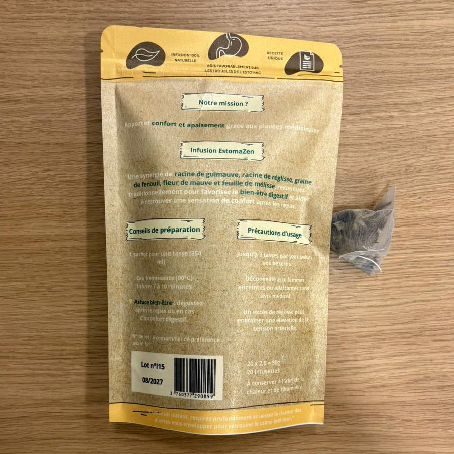 infusion contre les douleurs d'estomac