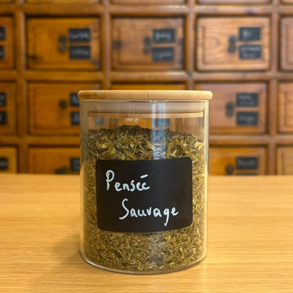 Pensée sauvage séchée en vrac - la plante de la peau - Herboricare Cannes