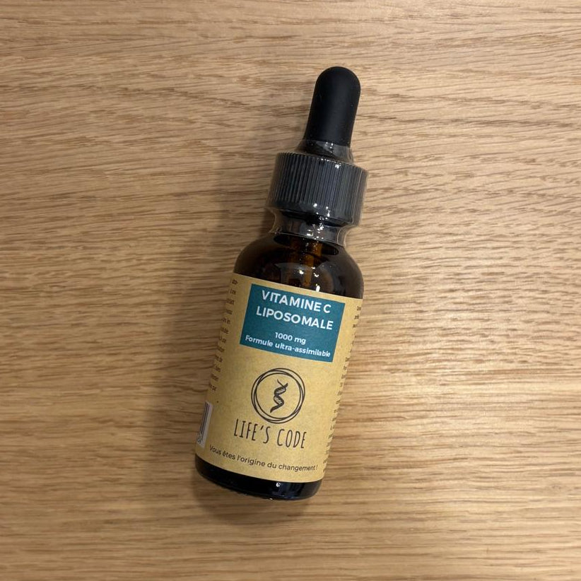 Flacon de vitamine C liposomale Herboricare, complement en gouttes
